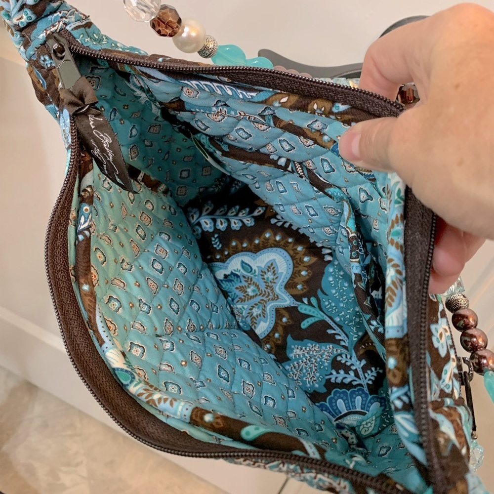 Vera Bradley Upcycled Beaded Java Blue Handbag - Picture 11 of 11